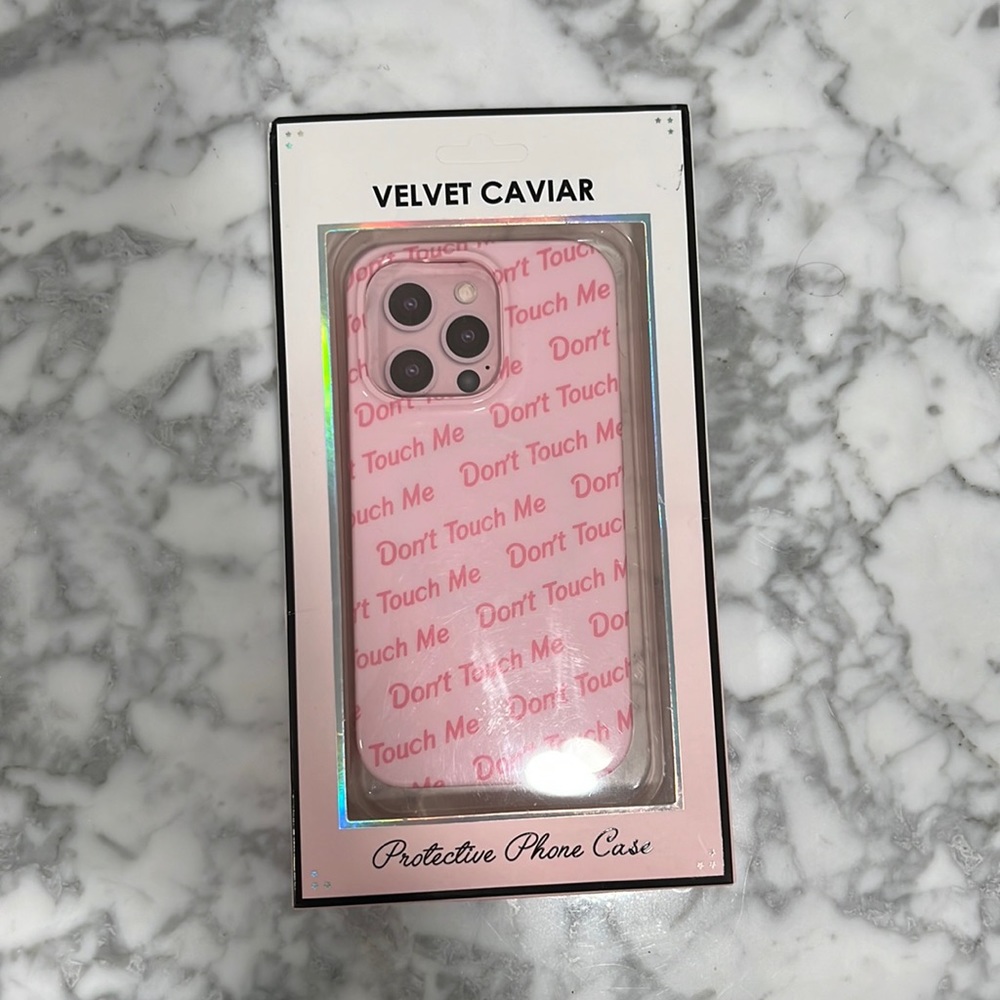 Velvet caviar “don’t touch me” protective phone case